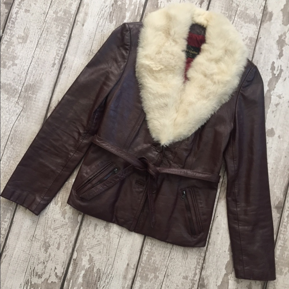 Vintage Genuine Leather and Fur Jacket